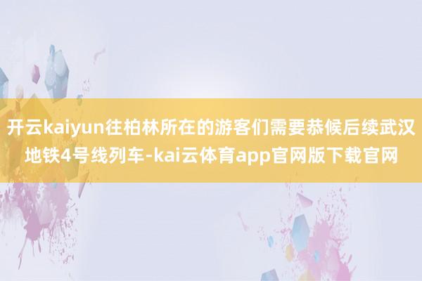 开云kaiyun往柏林所在的游客们需要恭候后续武汉地铁4号线列车-kai云体育app官网版下载官网