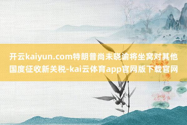 开云kaiyun.com特朗普尚未晓谕将坐窝对其他国度征收新关税-kai云体育app官网版下载官网