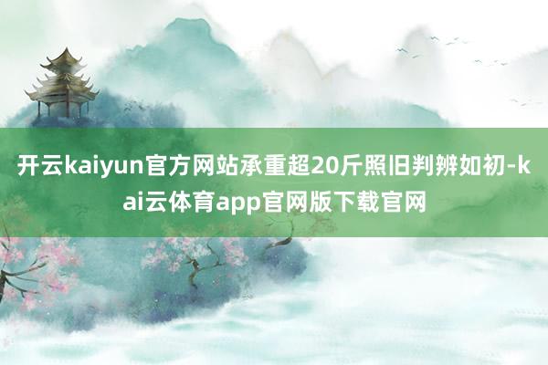 开云kaiyun官方网站承重超20斤照旧判辨如初-kai云体育app官网版下载官网