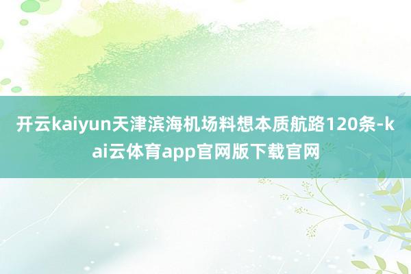 开云kaiyun天津滨海机场料想本质航路120条-kai云体育app官网版下载官网